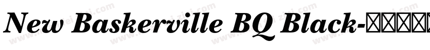 New Baskerville BQ Black字体转换